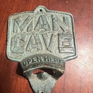 Vintage Metal Man Cave Bottle Opener
